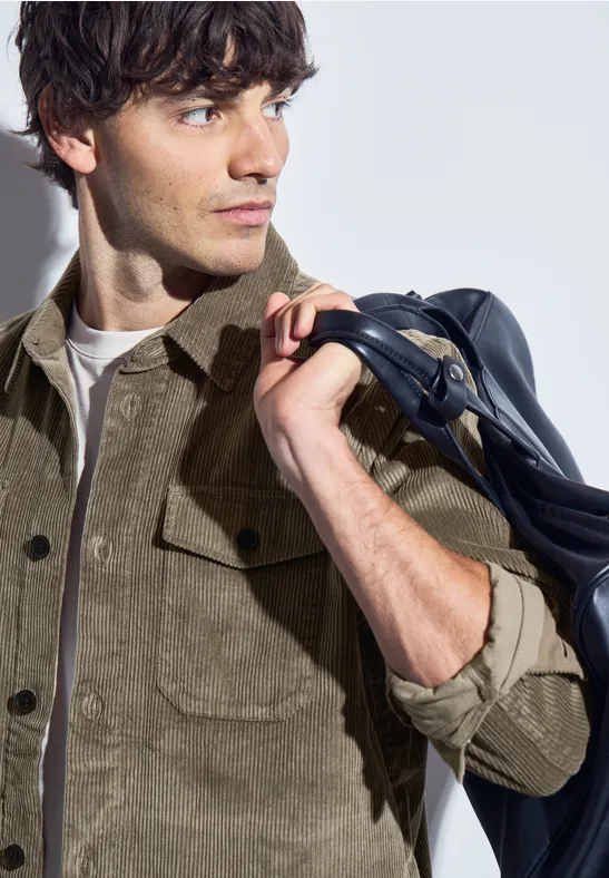 Cord Overshirt mocha brown