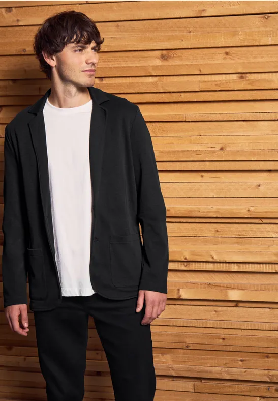 Sakko mit Struktur Black