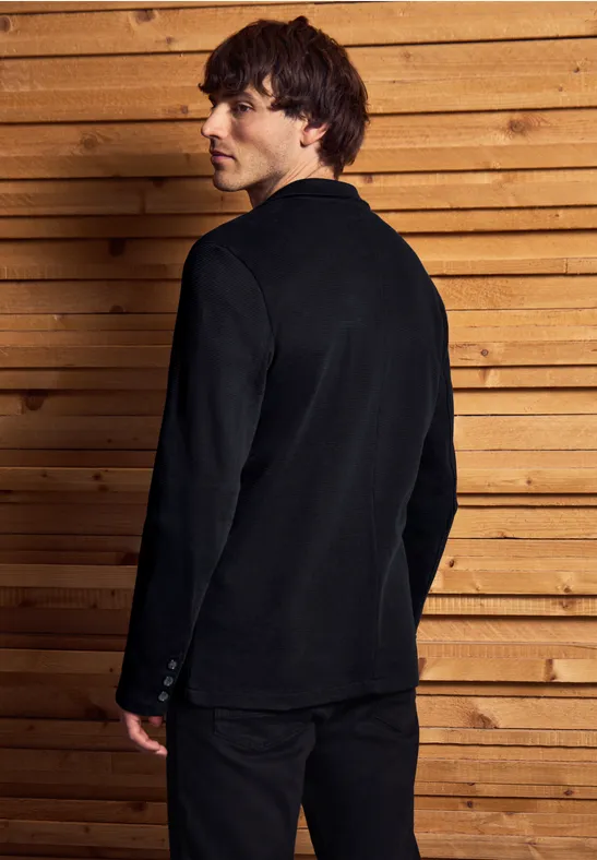 Sakko mit Struktur Black