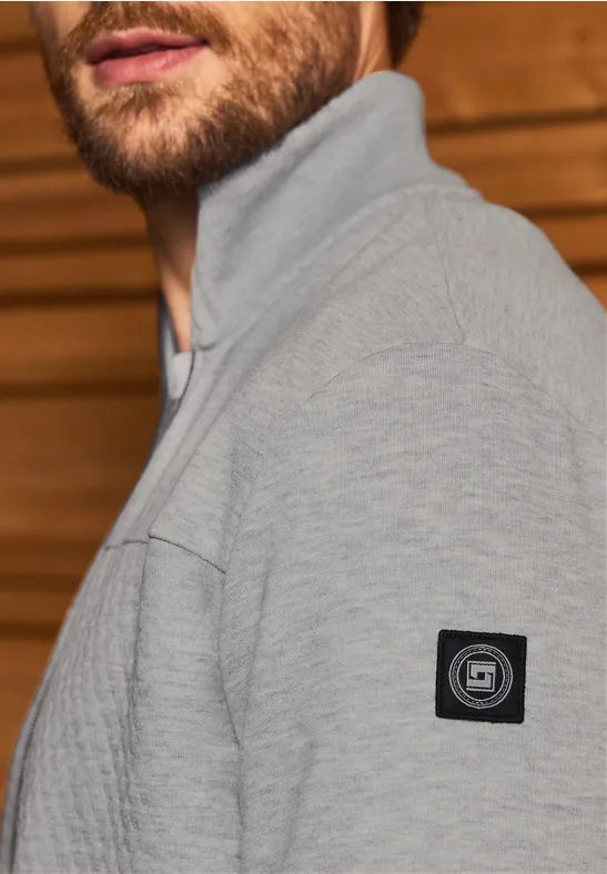 Jacke mit 3D-Struktur warm grey melange