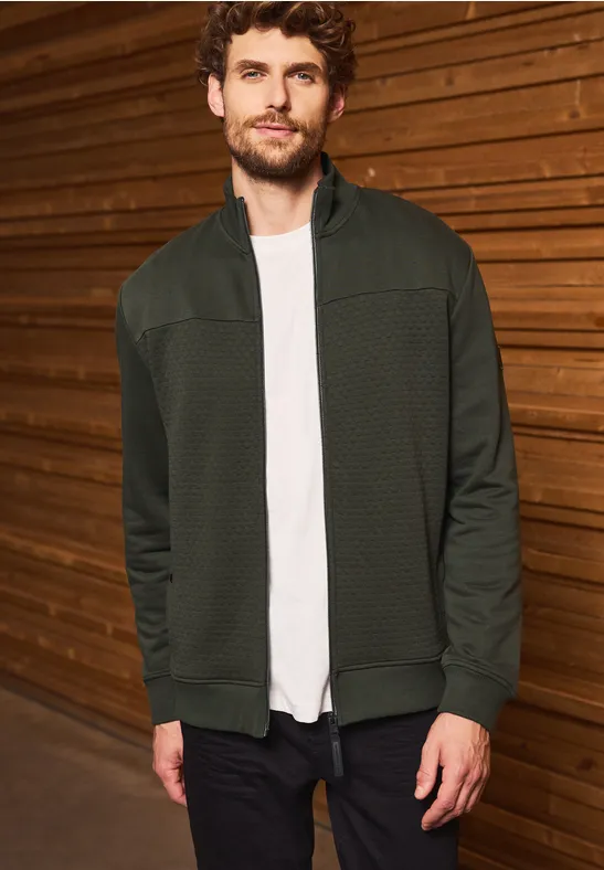 Jacke mit 3D-Struktur dark olive green