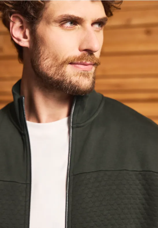 Jacke mit 3D-Struktur dark olive green