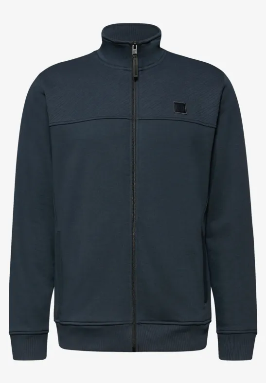Strukturdetail Sweatjacke nocturnal blue