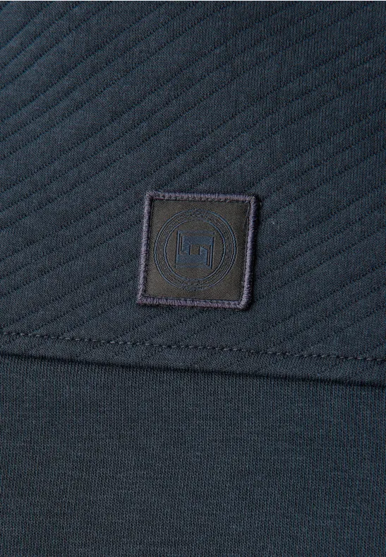 Strukturdetail Sweatjacke nocturnal blue