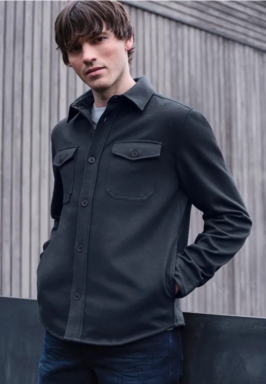 Twill overhemd summer night blue