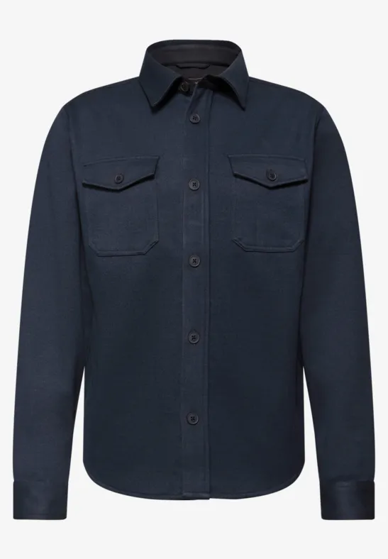 Twill overhemd summer night blue