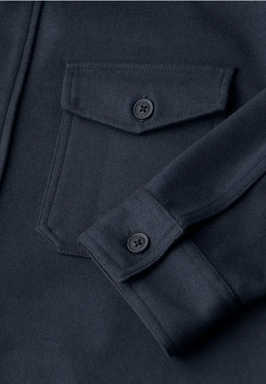 Twill overhemd summer night blue