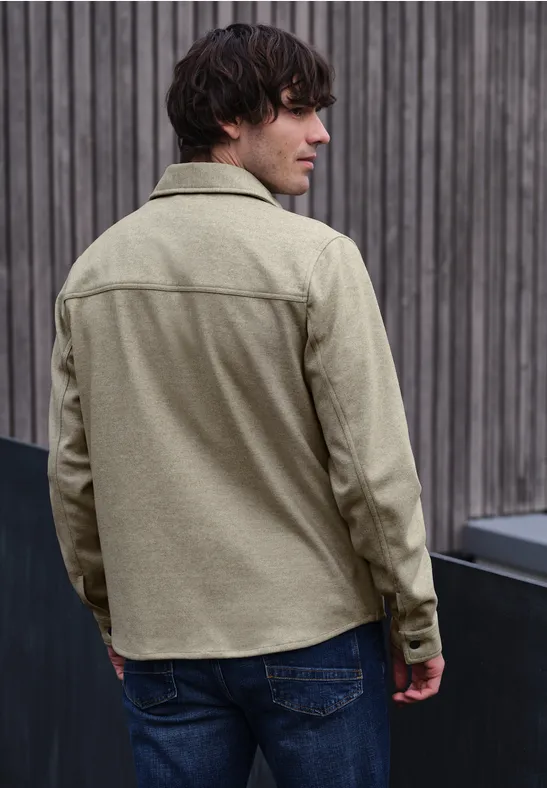 Twill Overshirt sandy beige