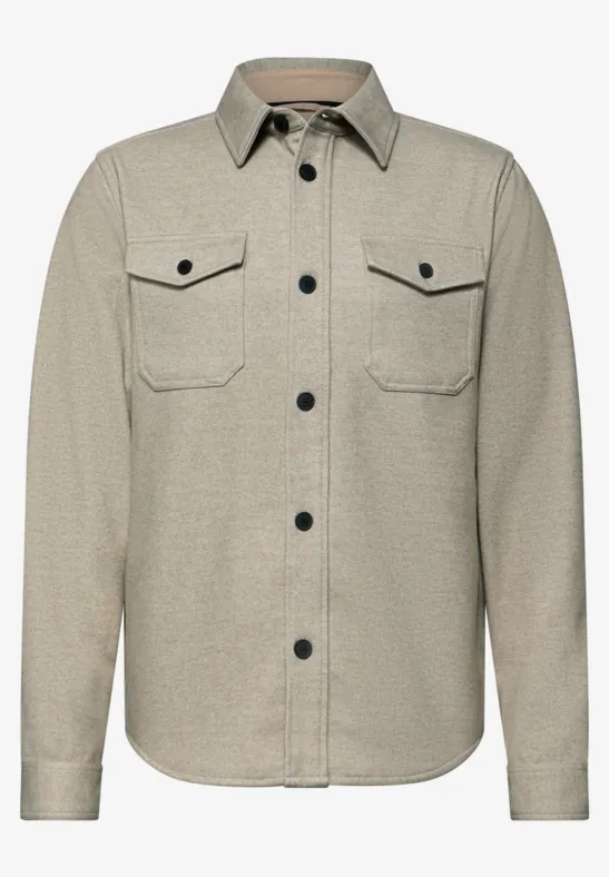 Twill Overshirt sandy beige