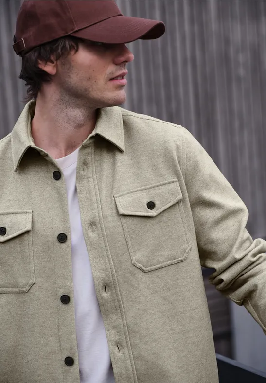 Twill Overshirt sandy beige