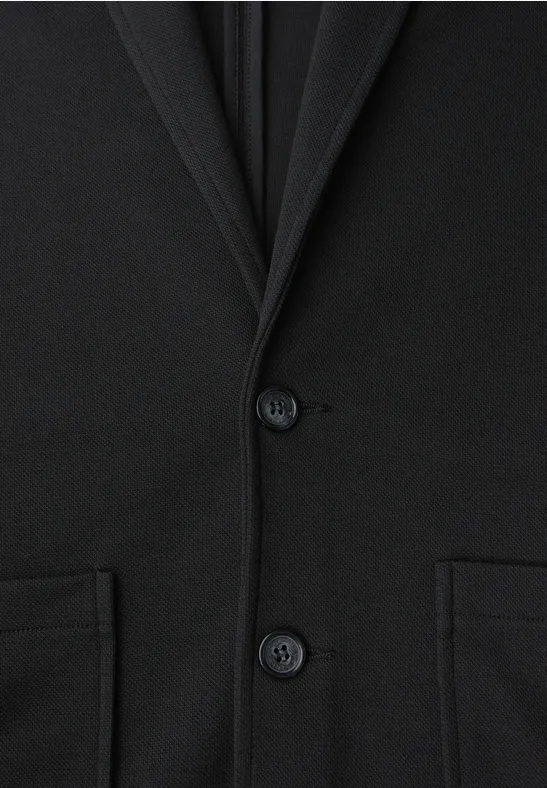 Piqué Jersey Sakko Black
