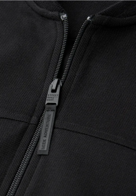 Piquee Blouson Black