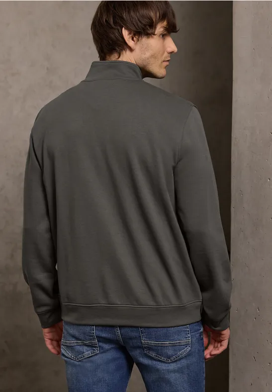 Zacht basisjack oil grey