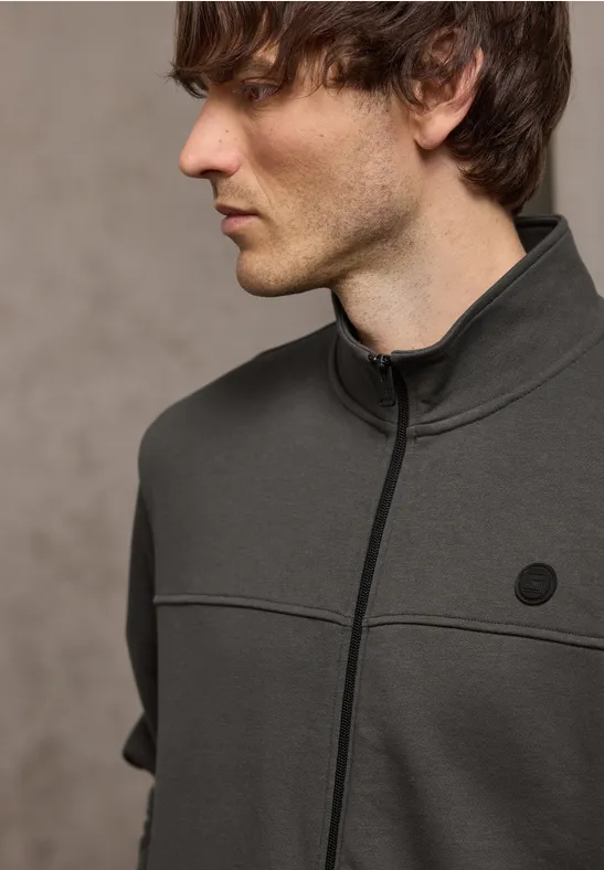 Zacht basisjack oil grey