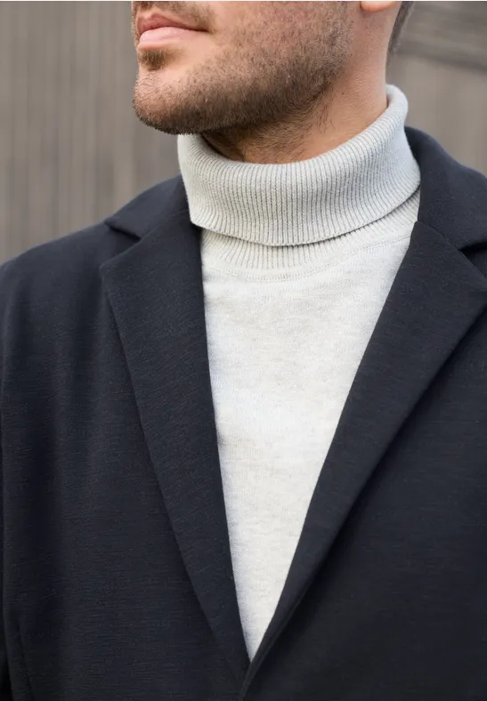 Terry Slub Sakko dark ink blue