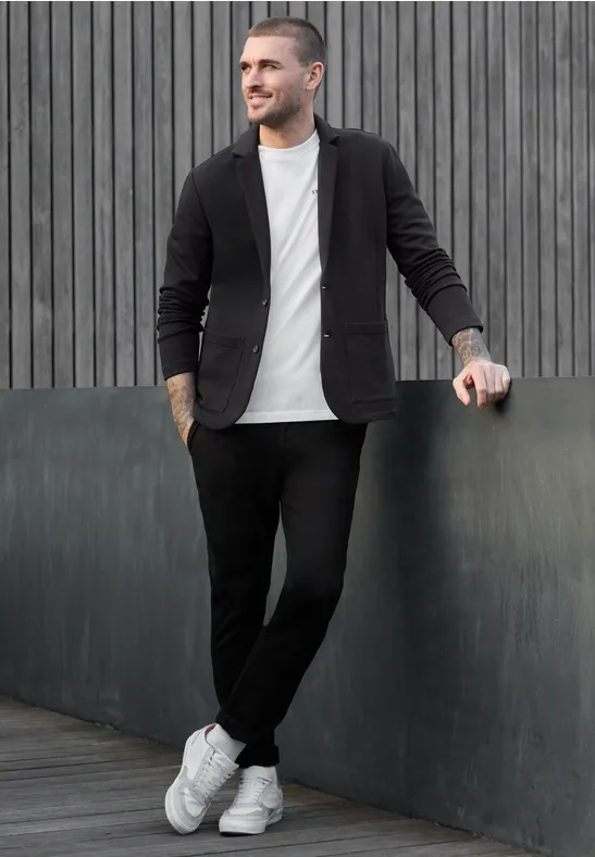 Terry Slub Veste basic black