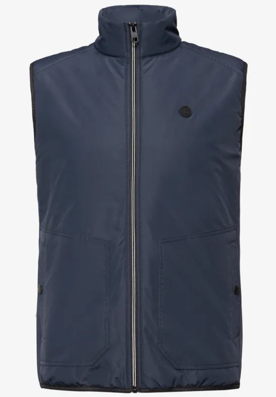 Strukturmix Weste summer night blue