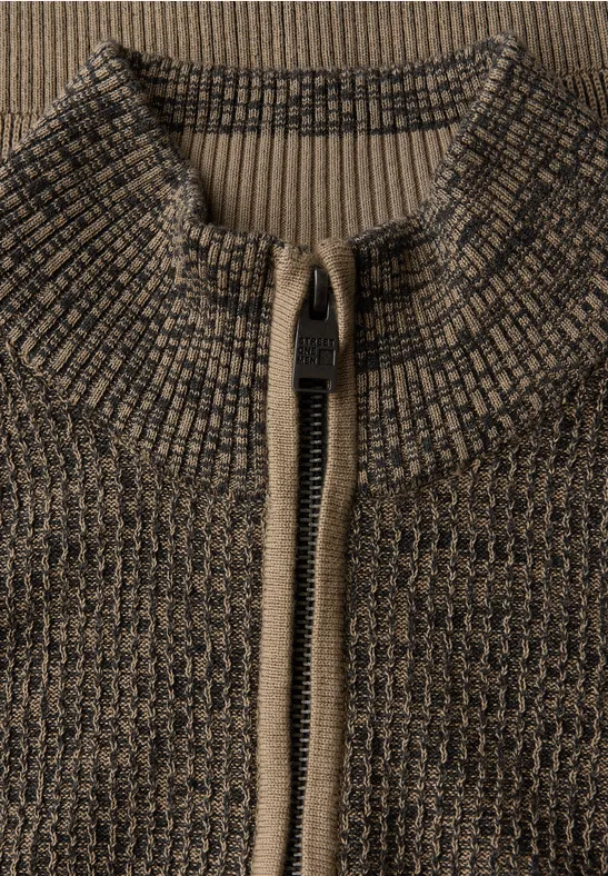 Two-Tone Strukturjacke dull brown