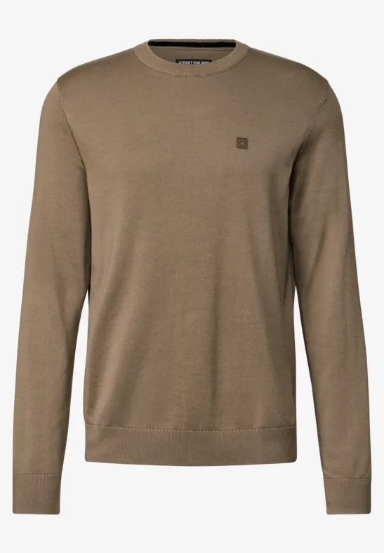 Pull en coton basique dull brown