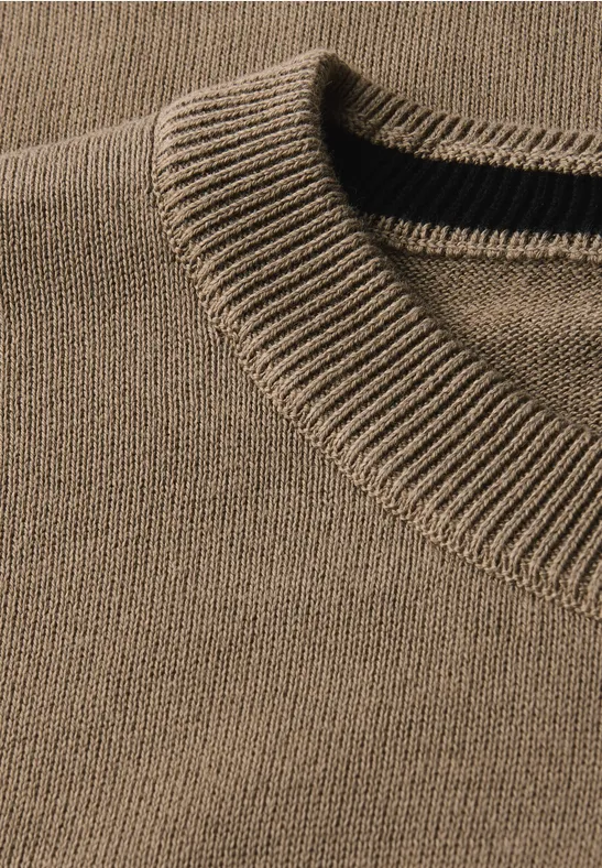 Pull en coton basique dull brown