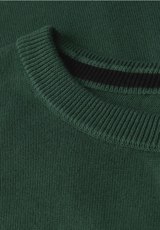 Pull en coton basique soft olive green