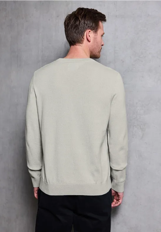 Pull en coton basique bright white