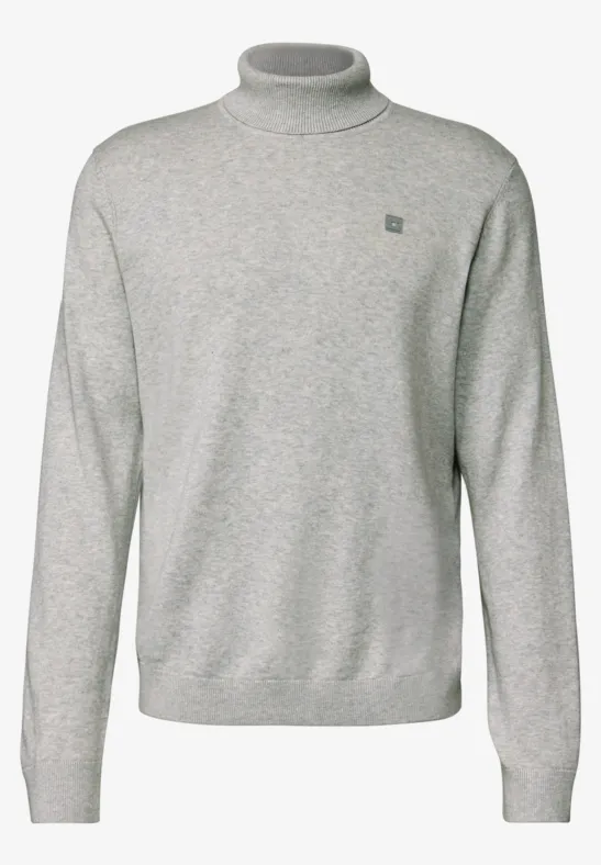 Basic Turtleneck Pullover frost grey melange