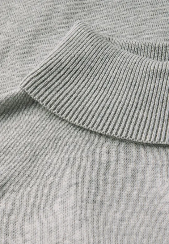 Basic Turtleneck Pullover frost grey melange
