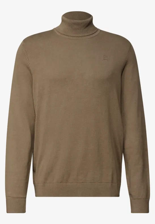 Basic Turtleneck Pullover dull brown