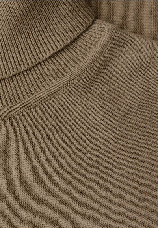 Basic Turtleneck Pullover dull brown