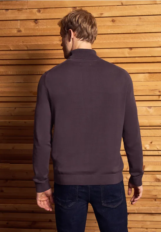 Basic Turtleneck Pullover bordeaux red