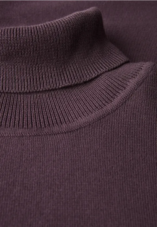 Basic Turtleneck Pullover bordeaux red