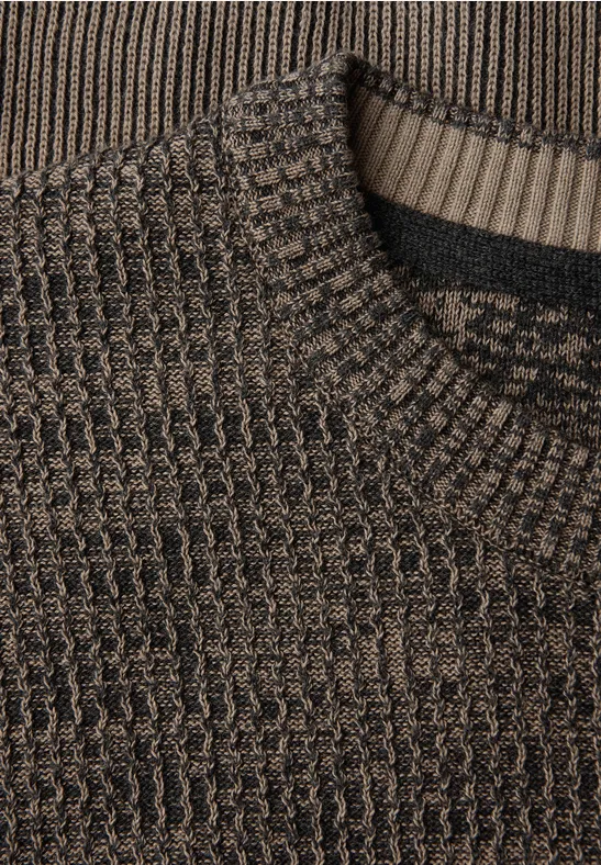 Pullover im Two-Tone Look dull brown
