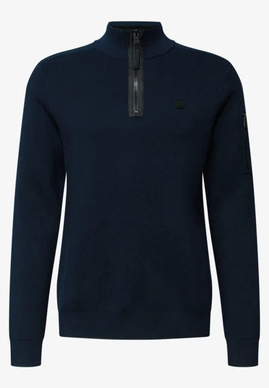 Pullover mit Troyerkragen nightside blue