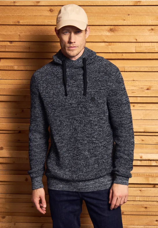 Two Tone Funnelneck Pullover night blue
