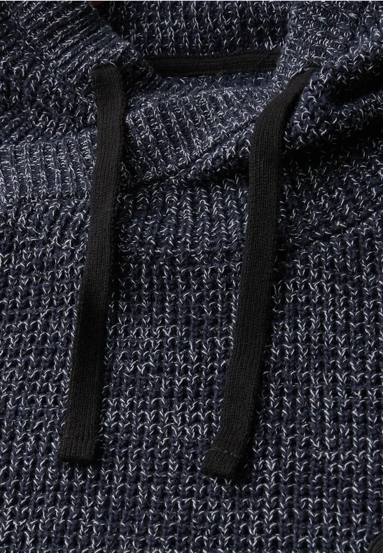 Two Tone Funnelneck Pullover night blue
