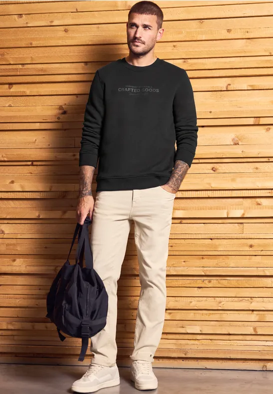 Softes Sweatshirt mit Print Black