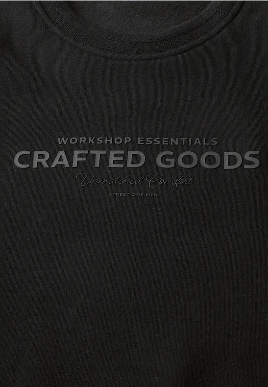 Softes Sweatshirt mit Print Black
