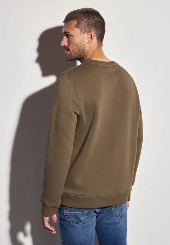 Softes Sweatshirt mit Print ash brown