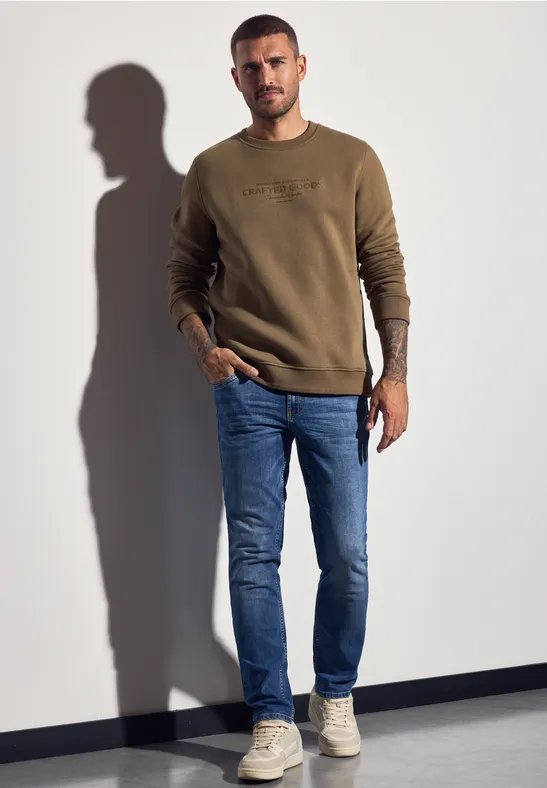 Softes Sweatshirt mit Print ash brown