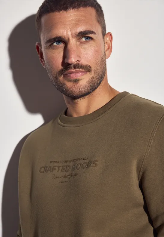 Softes Sweatshirt mit Print ash brown