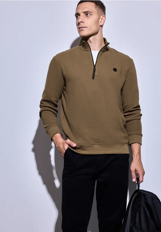 Pull structuré avec troyer ash brown
