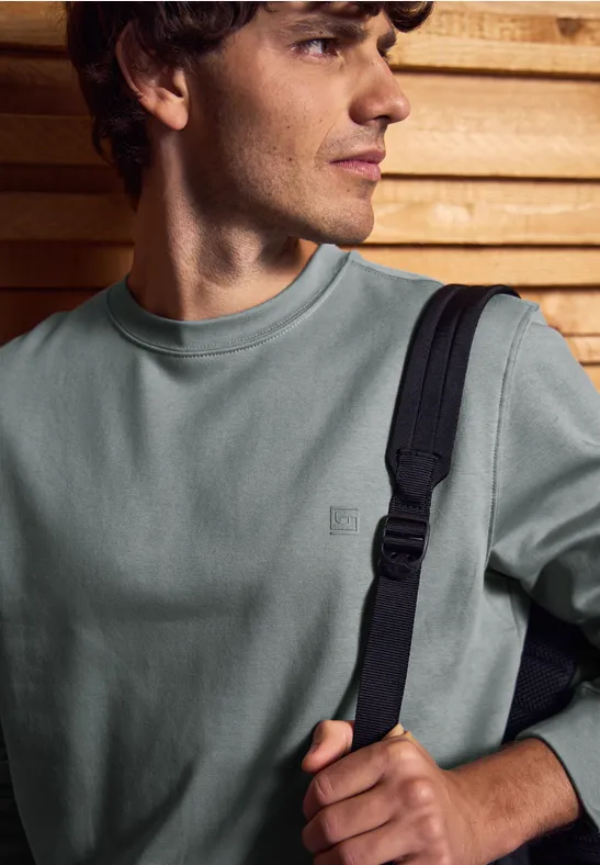 Crewneck Sweatshirt silver green