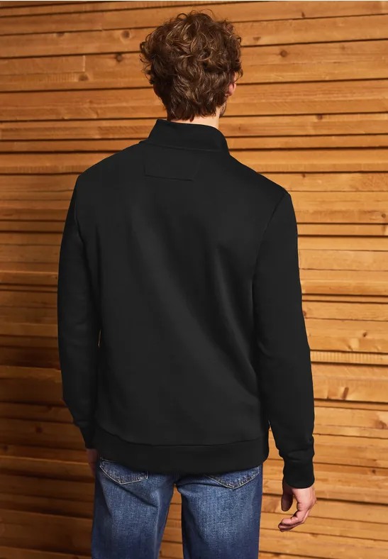 Troyer Strukturpullover Black