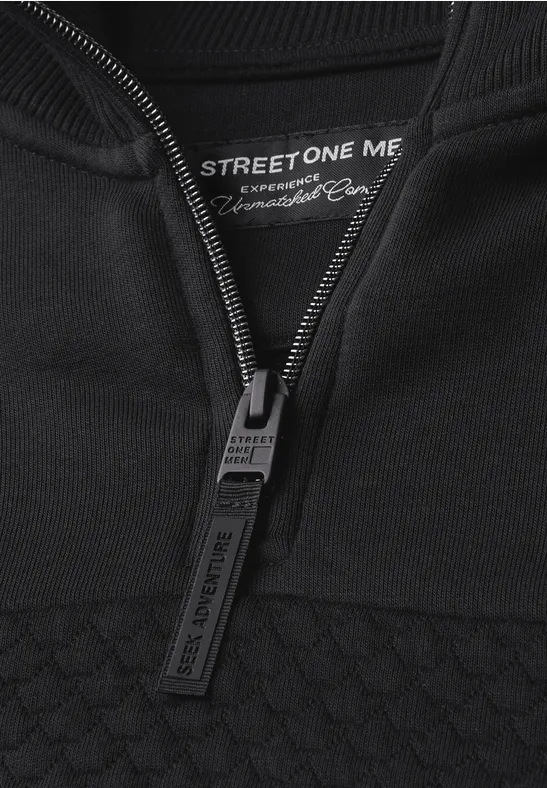 Troyer Strukturpullover Black