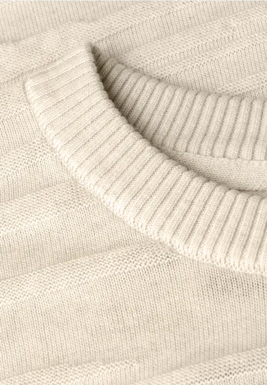 Strukturstreifen Pullover tender beige melange