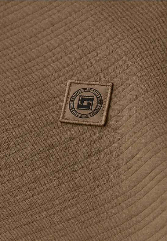 Crewneck Strukturpullover barista brown