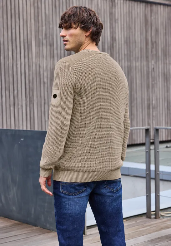 Two Tone Pullover frost beige