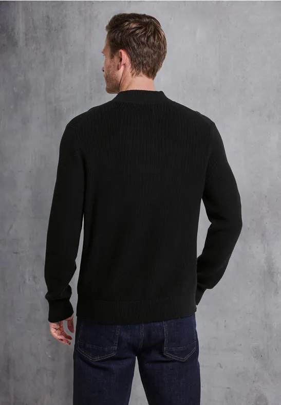 Pull à col montant Black