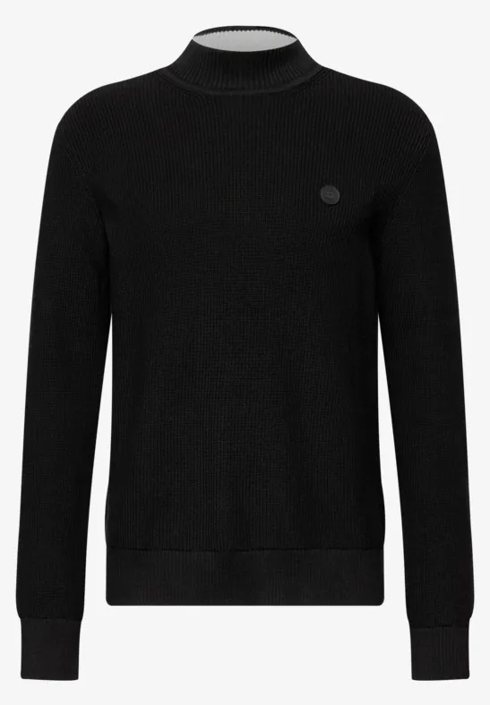 Pull à col montant Black